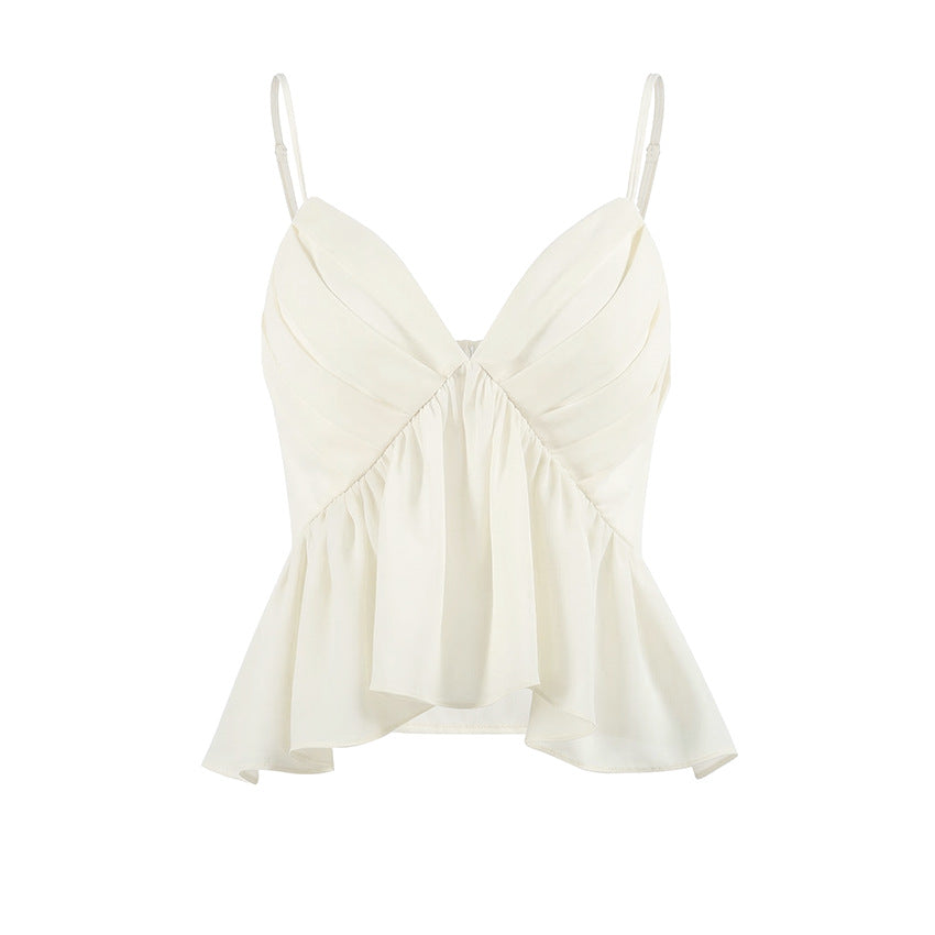 Summer Sexy Apricot Backless Elegant Camisole Women