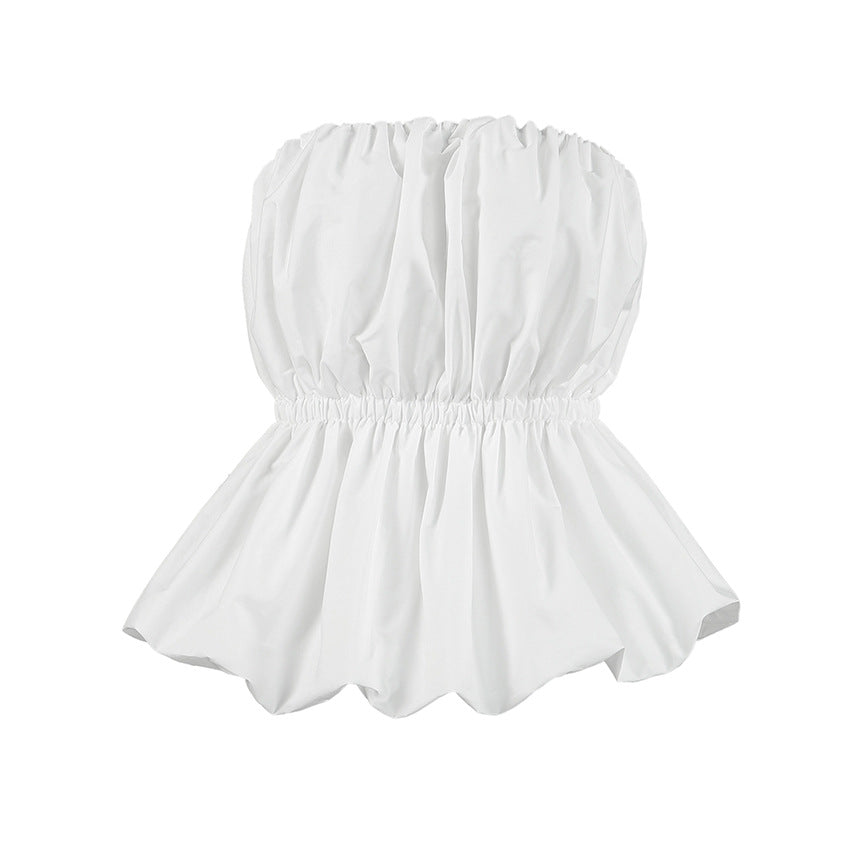 Sexy Tube Top Graceful Personality Waist Balloon Top Summer