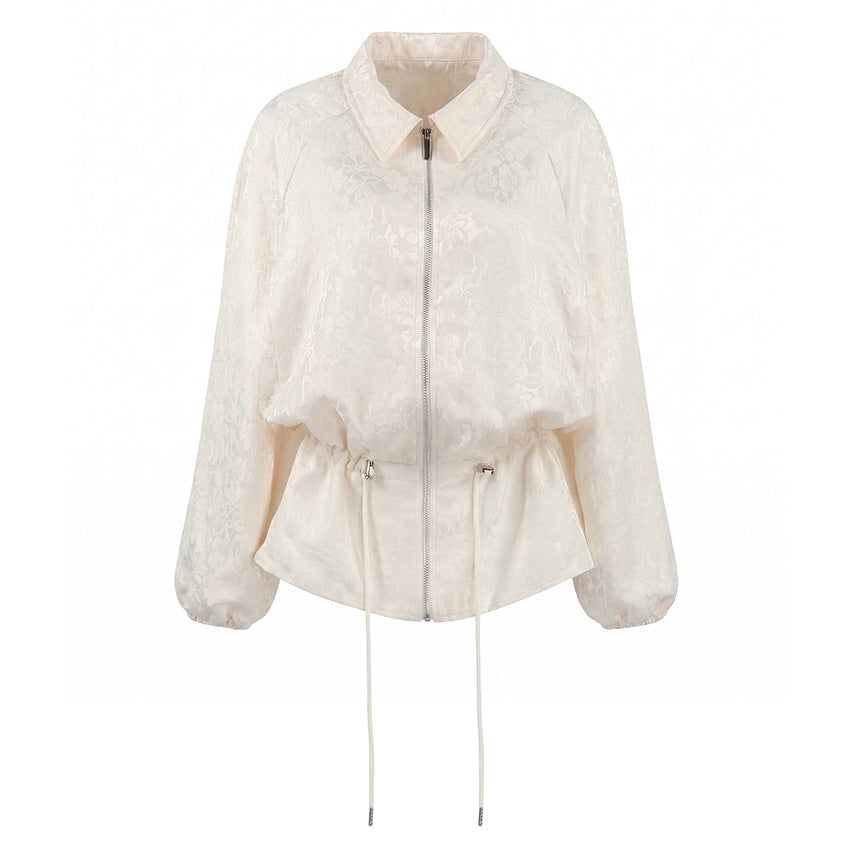 Veste LOUISE jacquard abricot