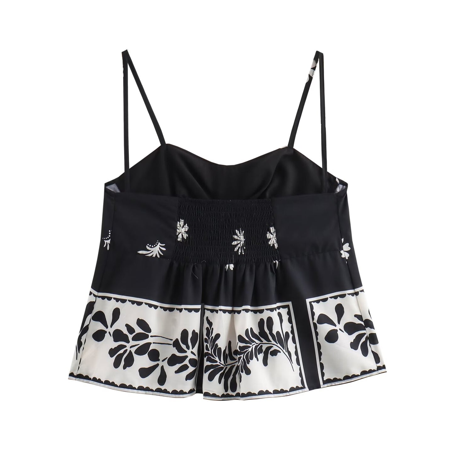 Summer Suspenders Printed Cropped Outfit Vest Top Women