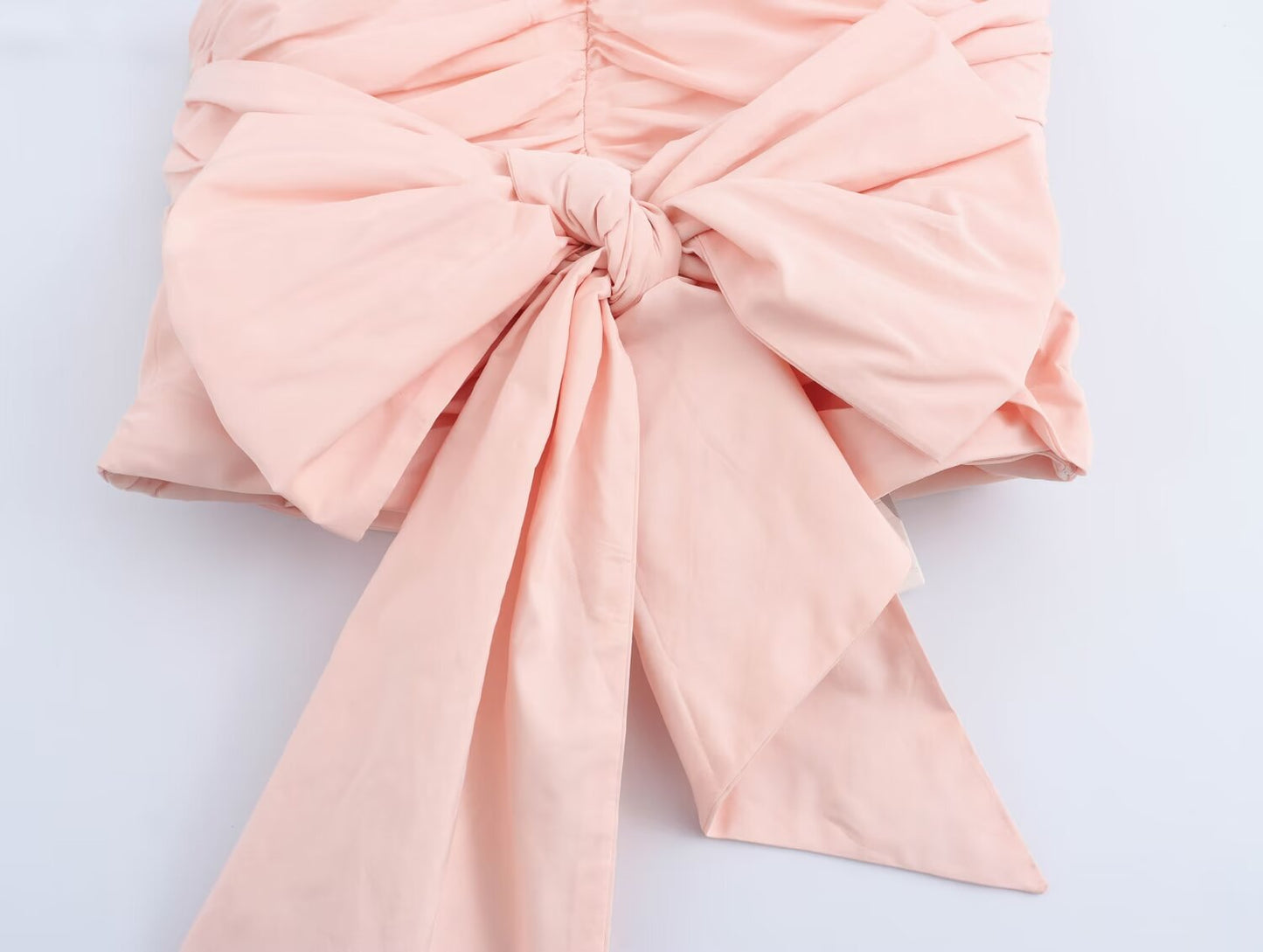 Women Clothing Bowknot Decoration Tube Top Taffeta Short Top