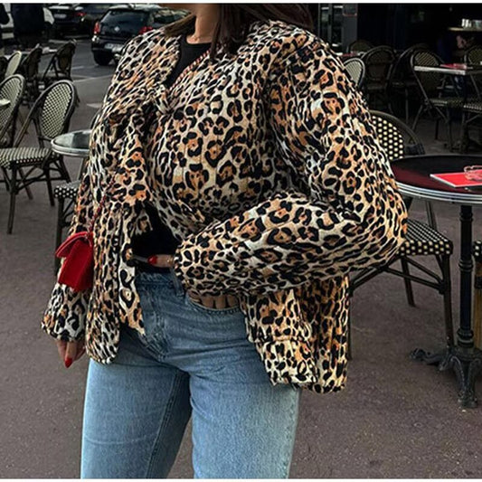 Manteau imprimé leopard