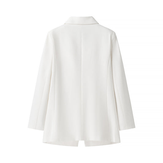 Spring Professional Casual Cardigan Women Pure Linen Women Blazer