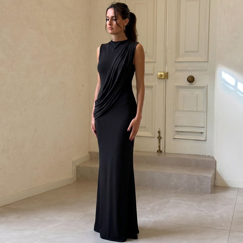 ANNA — Vestido comprido sem mangas com racha