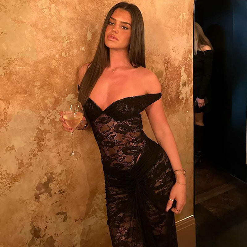 Ensemble OPHÉLIE — body et jupe longue en dentelle