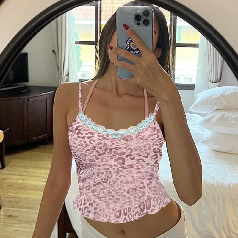 Women Wear Summer Sexy Cropped Lace Sling Tube Top Wome Tops