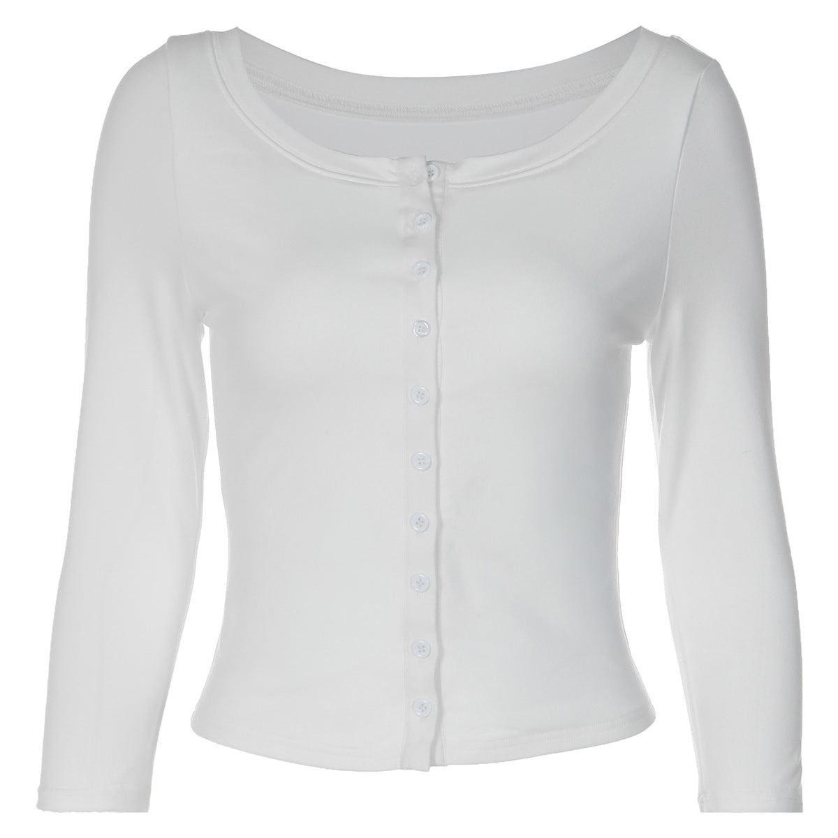 Top épaules dénudées boutonné