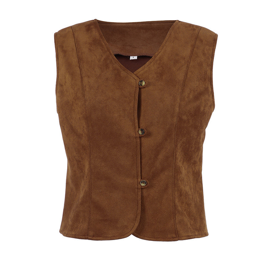 Gilet court effet daim