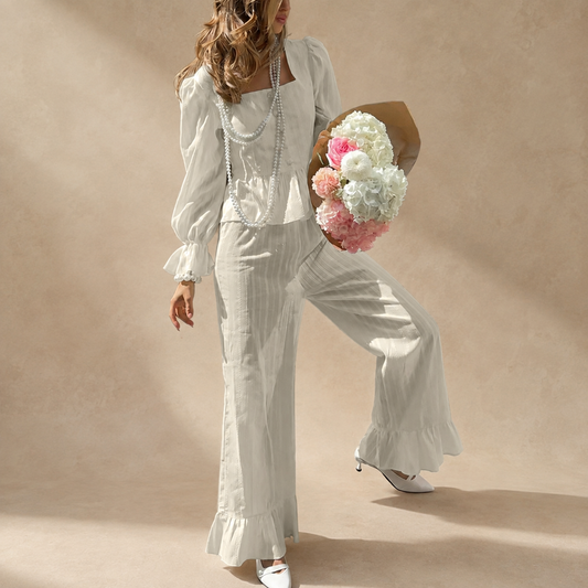 Ensemble CLÉA ivoire — vue 2 studio beige