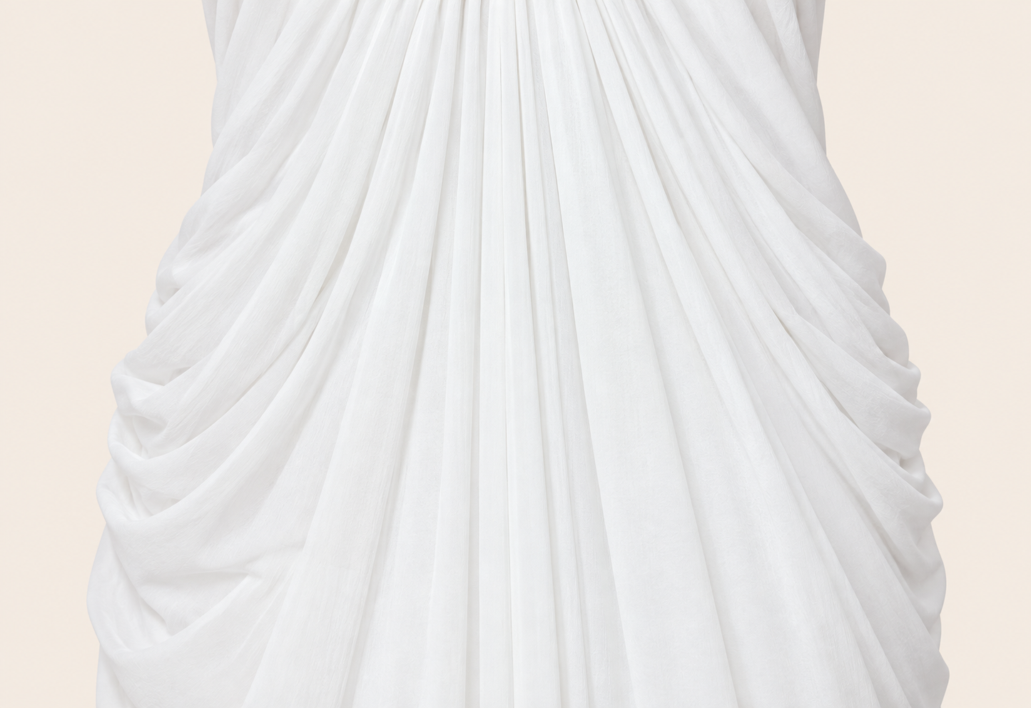 Robe longue dos nu plissée — détail du vêtement