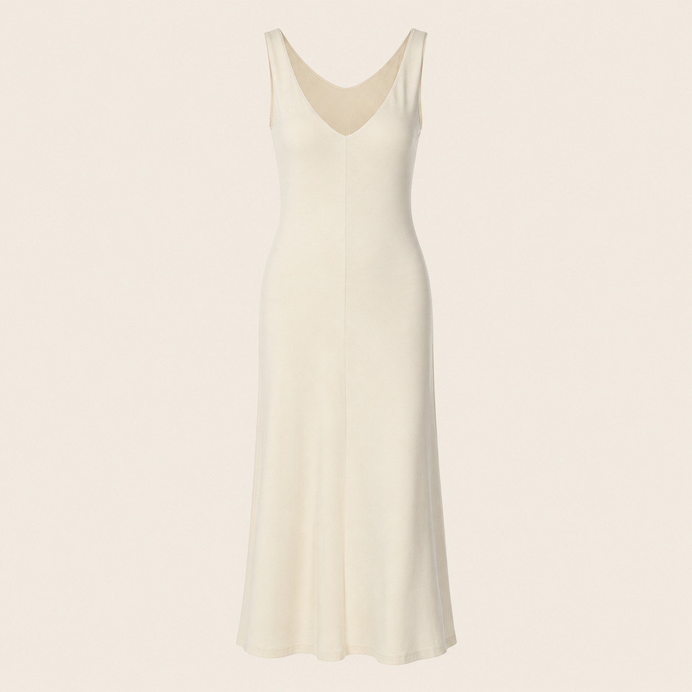 Robe midi à col V