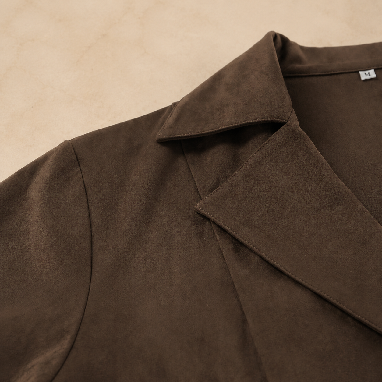 Manteau SIENNA en suédine — vue 2 studio beige
